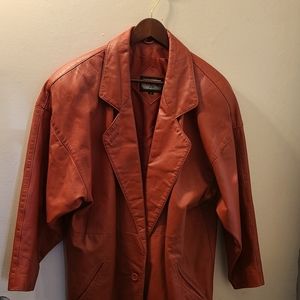 Vintage retro Leather  Jacket  70s 80s Fashion
